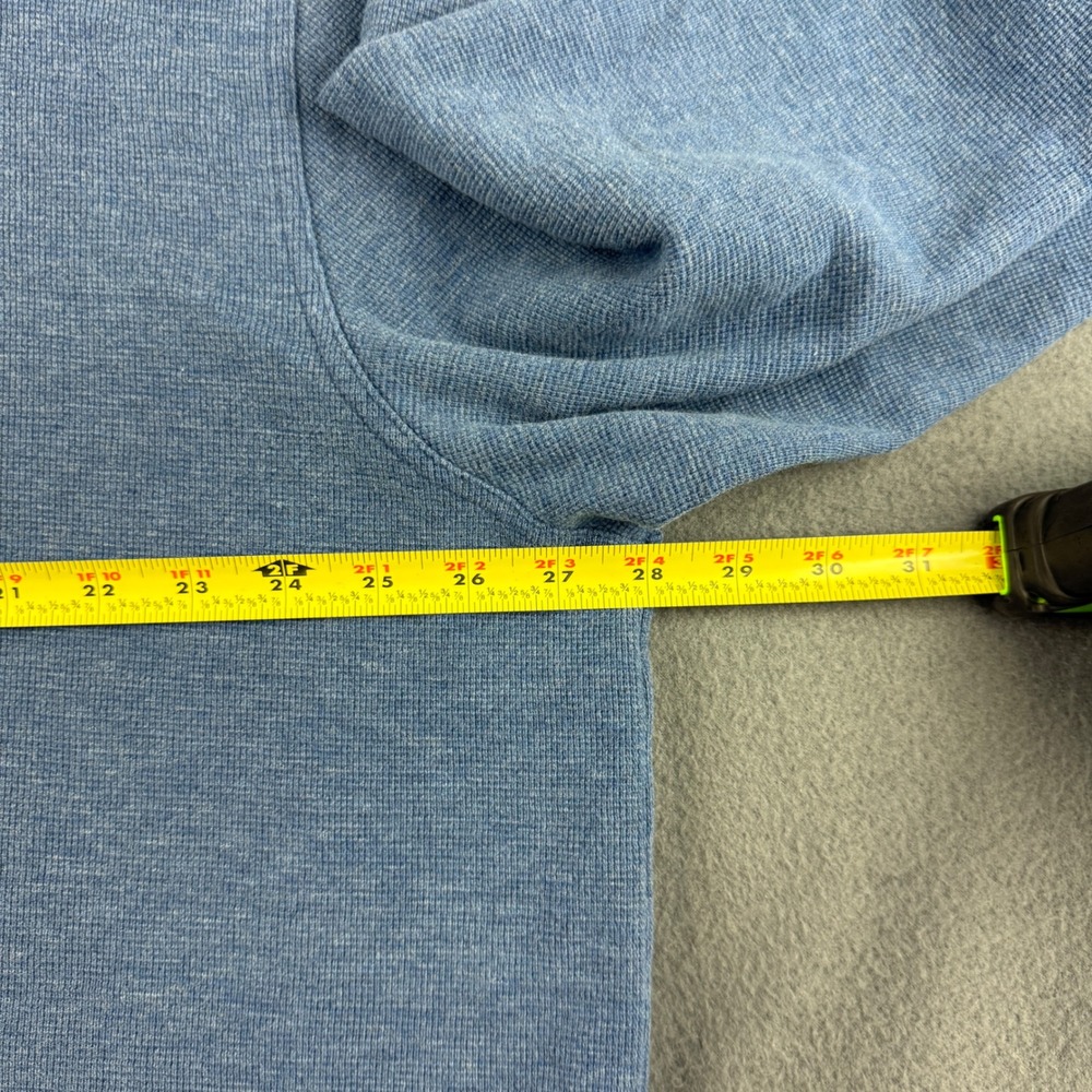 LL Bean Henley Shirt Men's 2XL Blue Traditional Fit Waffle Knit Long Sleeve - Picture 7 of 9